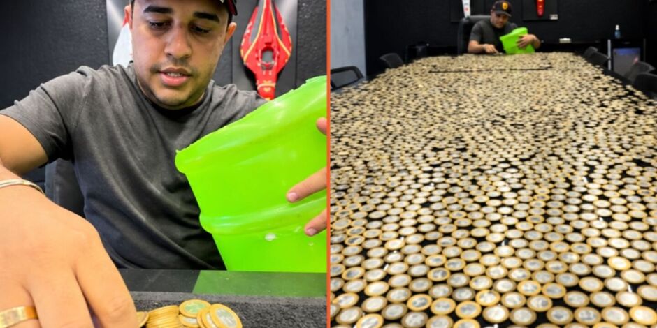 O comprador havia acumulado as moedas durante anos.