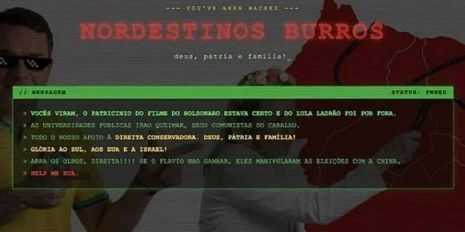 Mensagens com conte&uacute;dos xenof&oacute;bicos ap&oacute;s invas&atilde;o hacker ao site da Ancine.