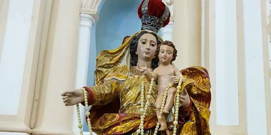 Imagem de Nossa Senhora do Ros&aacute;rio.
