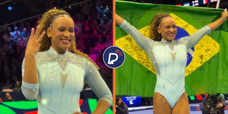 Rebeca Andrade tricampe&atilde; mundial.