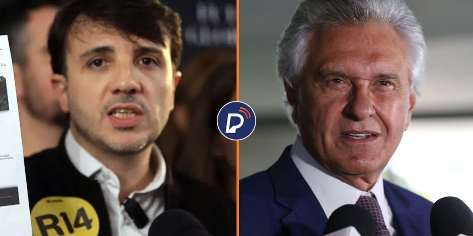 Renan Santos e Ronaldo Caiado.