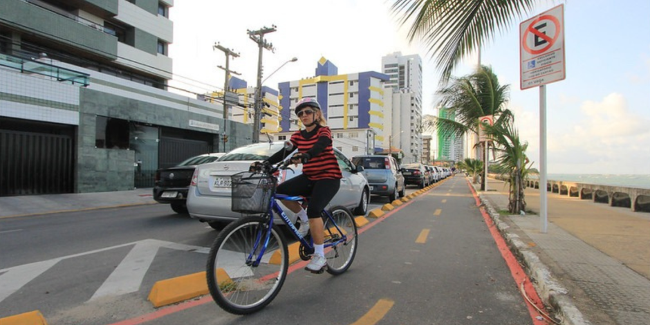 Ciclofaixa em Olinda