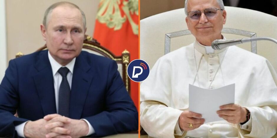 Vladimir Putin e Papa Le&atilde;o XIV.
