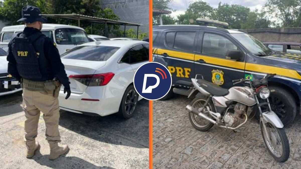 PRF recupera dois carros e duas motos no Grande Recife, Agreste e ...