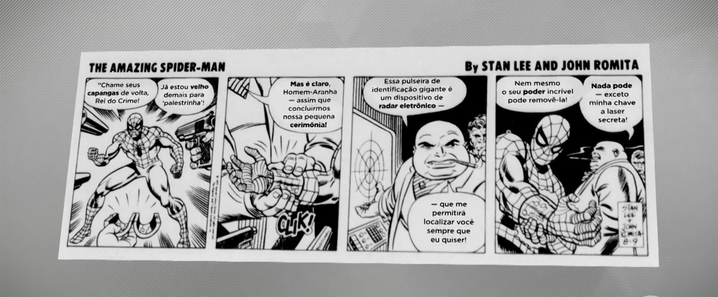 Quadrinho do Homem Aranha que inspirou criação da tornozeleira eletrônica.
