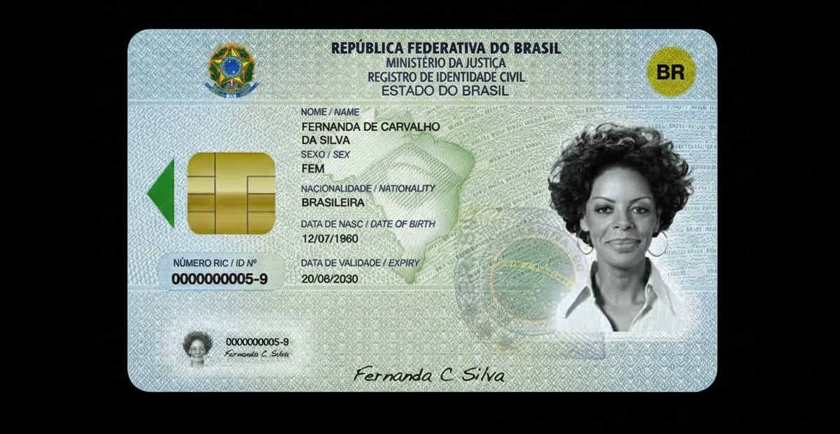 A nova Carteira de Identificação Nacional (CIN) pode ser solicitada de graça a 1ª vez. 