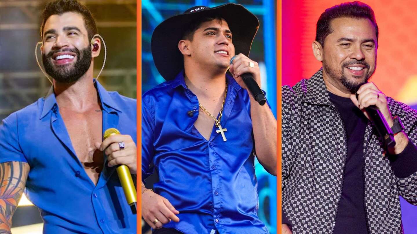 Gusttavo Lima, Nathanzinho Lima e Xand Avião.
