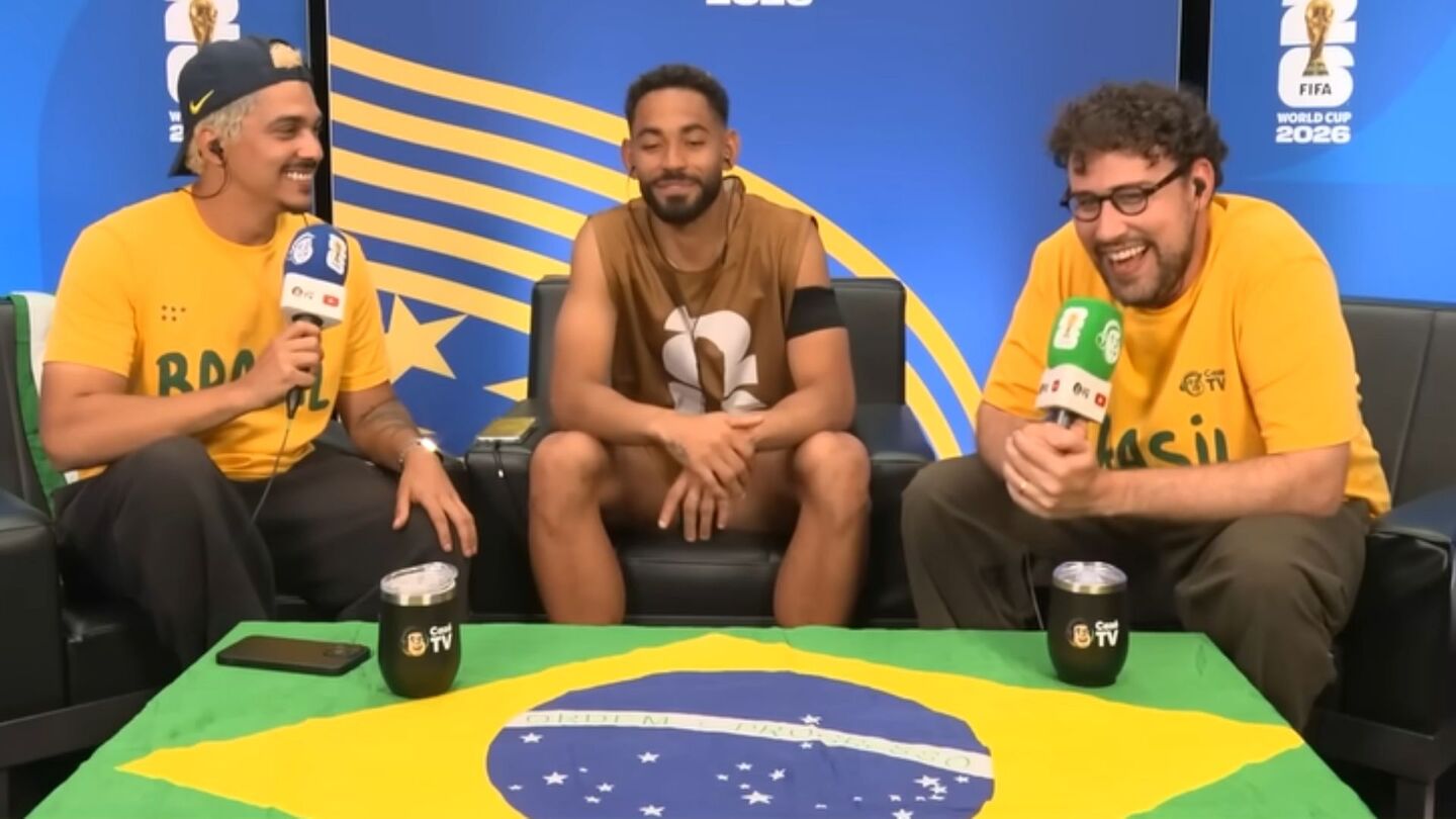 Matheus Cunha em entrevista na CazéTV.