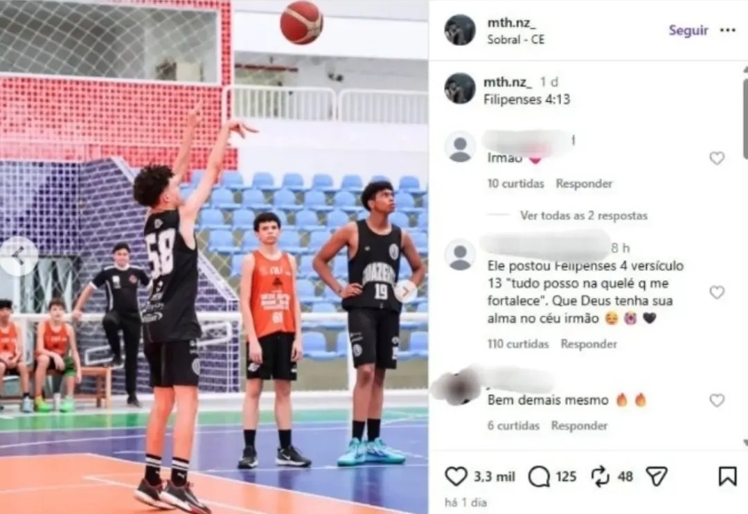 Versículo bíblico foi citado pelo adolescente horas antes do acidente.