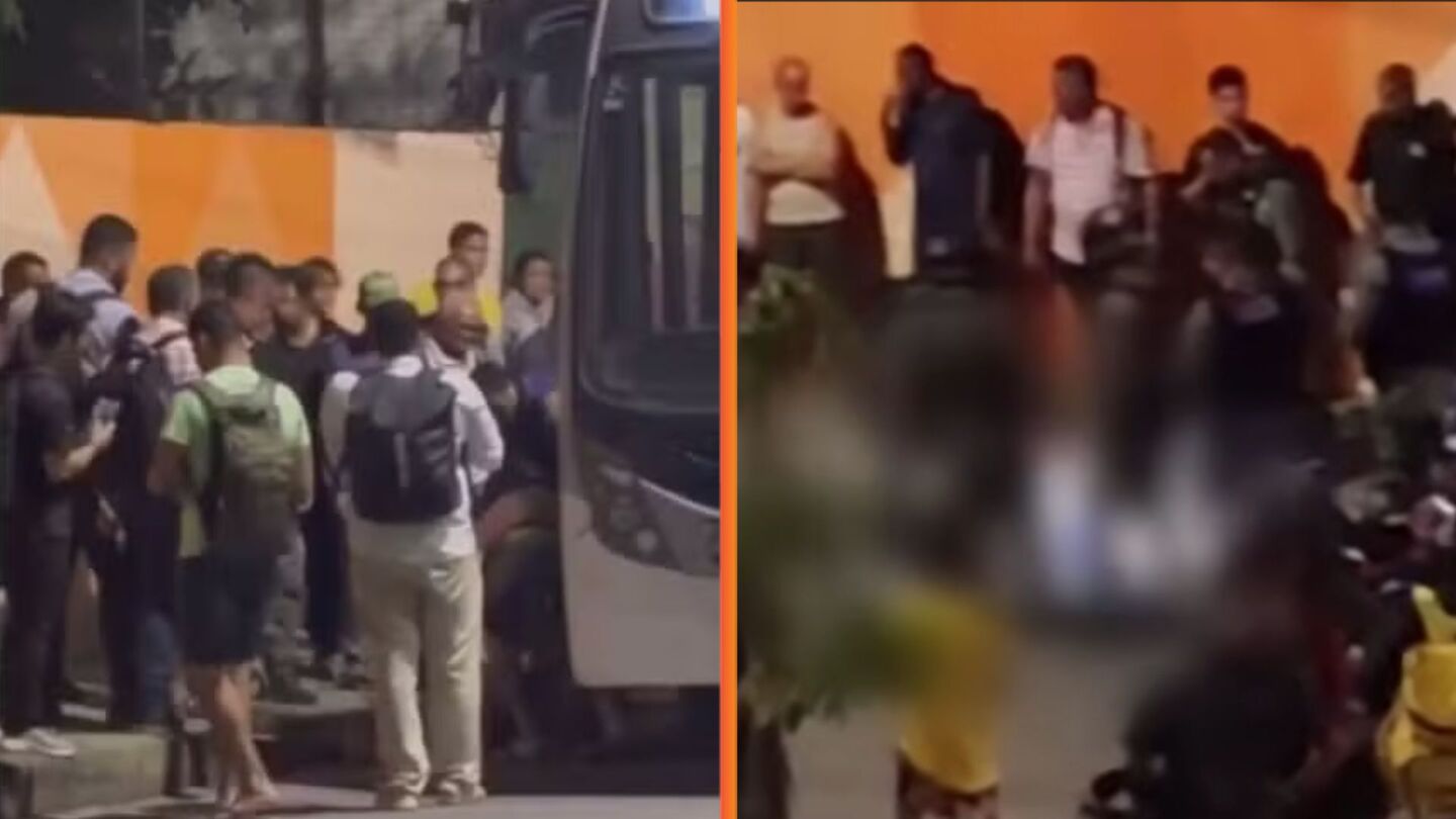 Suspeito é espancado por passageiros após tentar assaltar ônibus com faca em Jaboatão (PE)