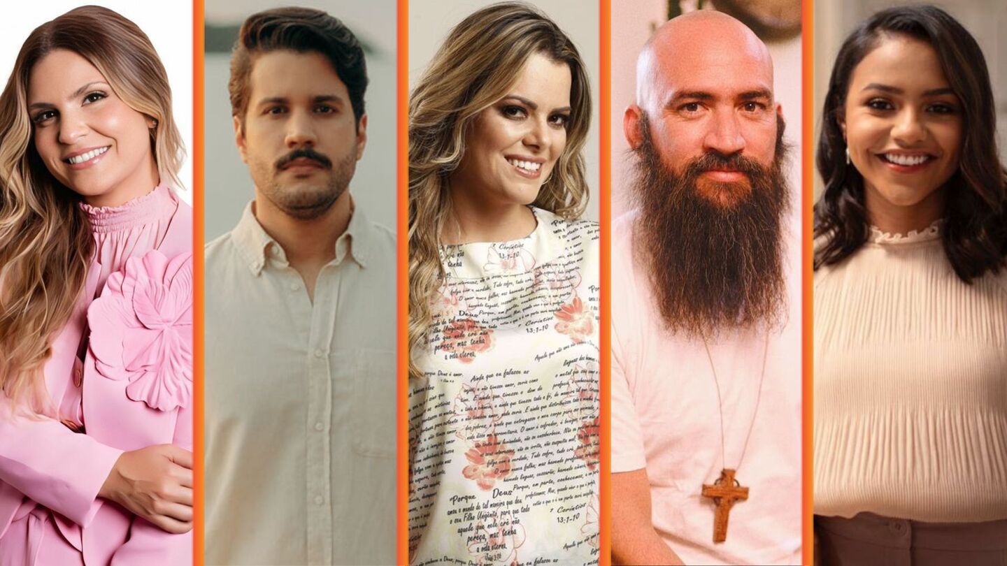 Aline Barros, Gabriel Guedes, Ana Paula Valadão, Marco Telles e Júlia Vitória.