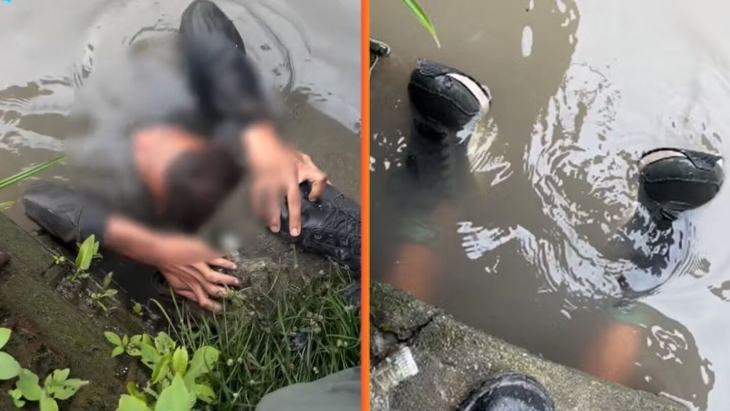 Adolescente tenta se esconder da polícia em esgoto mas é apreendido com arma e drogas em PE.