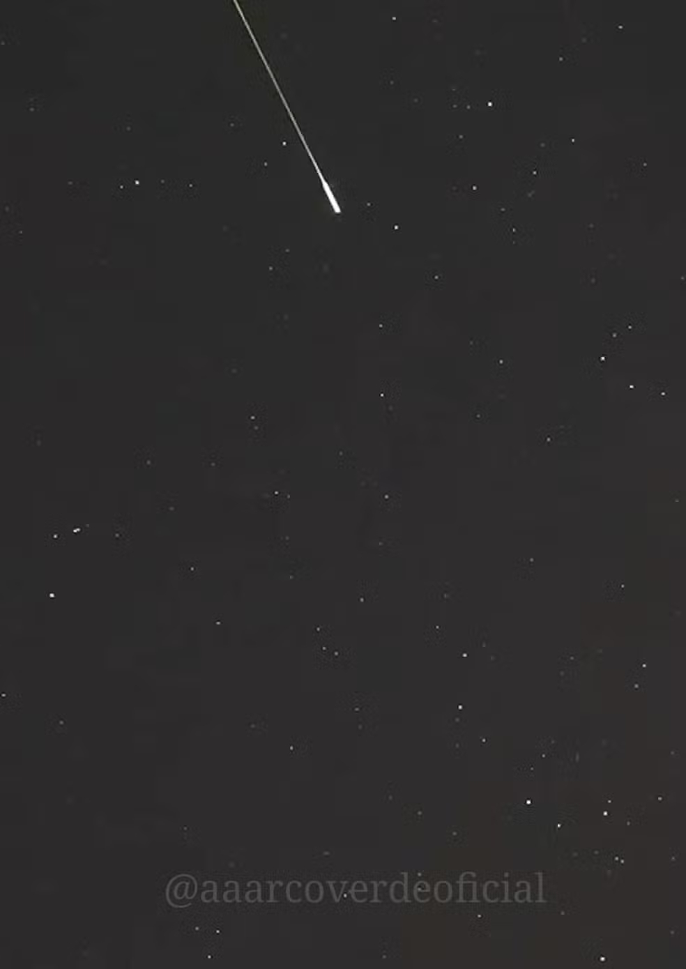 Meteoros vistos a partir de Arcoverde, no Sertão de Pernambuco.