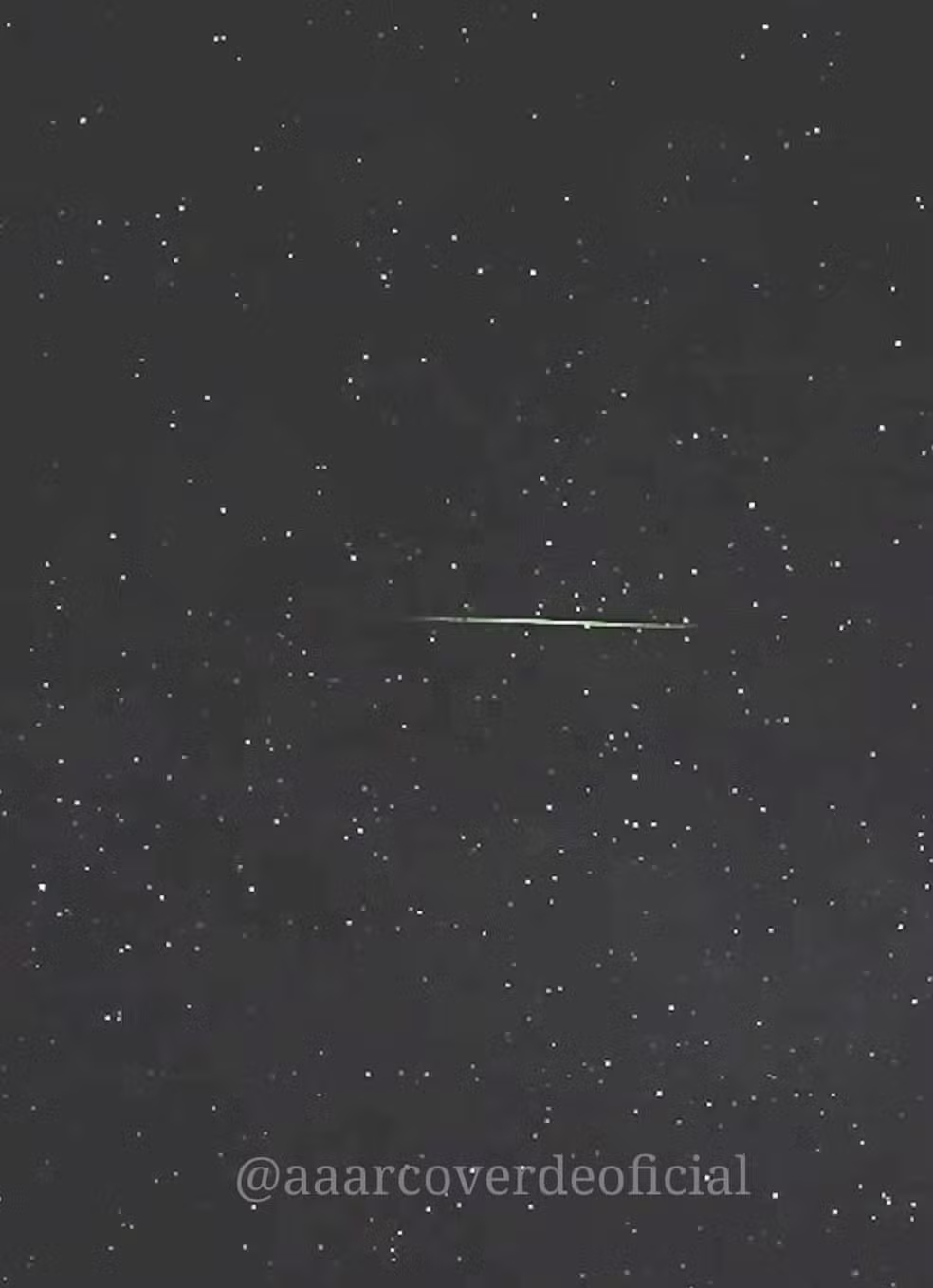 Meteoros vistos a partir de Arcoverde, no Sertão de Pernambuco.