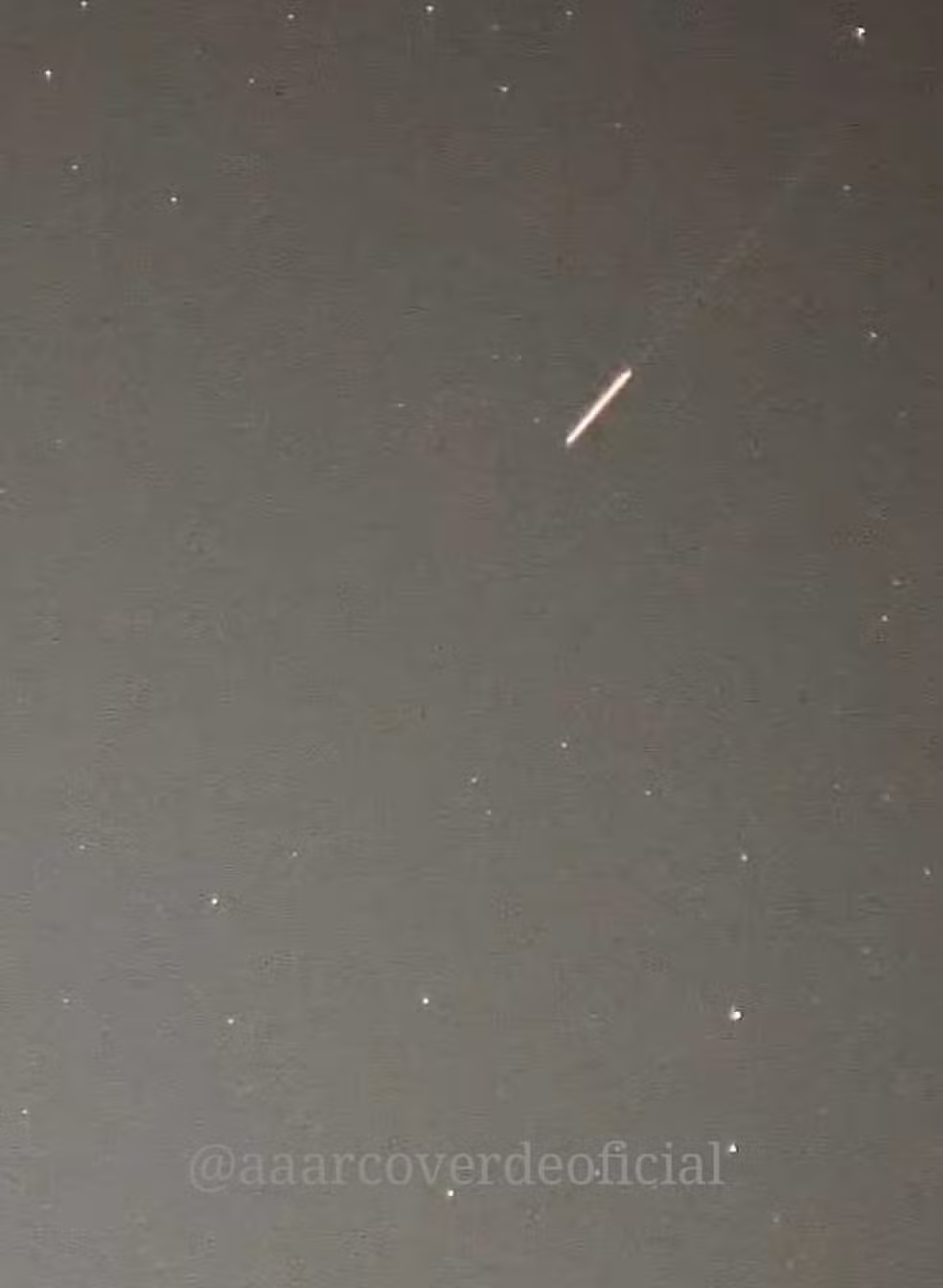 Meteoros vistos a partir de Arcoverde, no Sertão de Pernambuco.